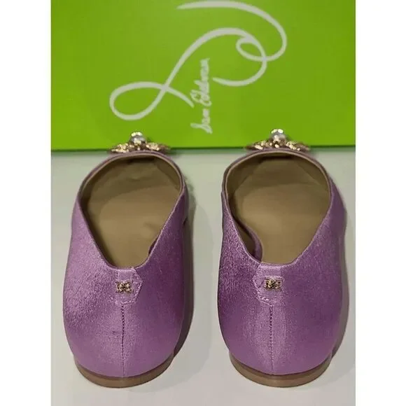 💜 SAM EDELMAN Wanda Tour Lilac Dress Flats MSRP $158 SIZES 6,5 and 9 NEW IN BOX - Picture 7 of 16